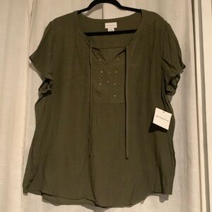 Liz Claiborne Women’s short sleeve Blouse sz XXL